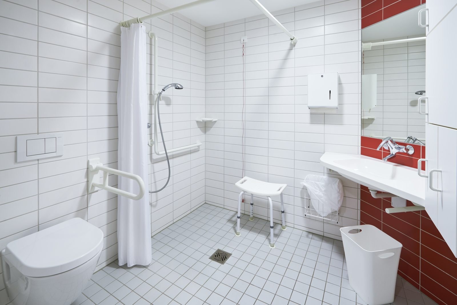 Sanitary facilities in a care home